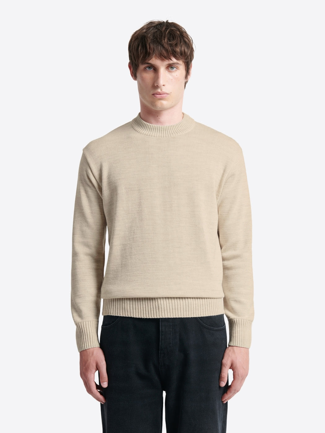 Pull col rond montant en laine mérinos - DEVRED 1902