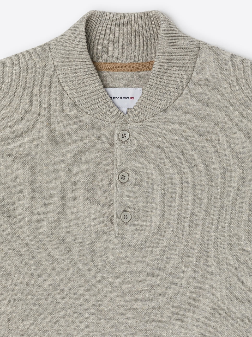 Pull col teddy boutonné en coton - DEVRED 1902