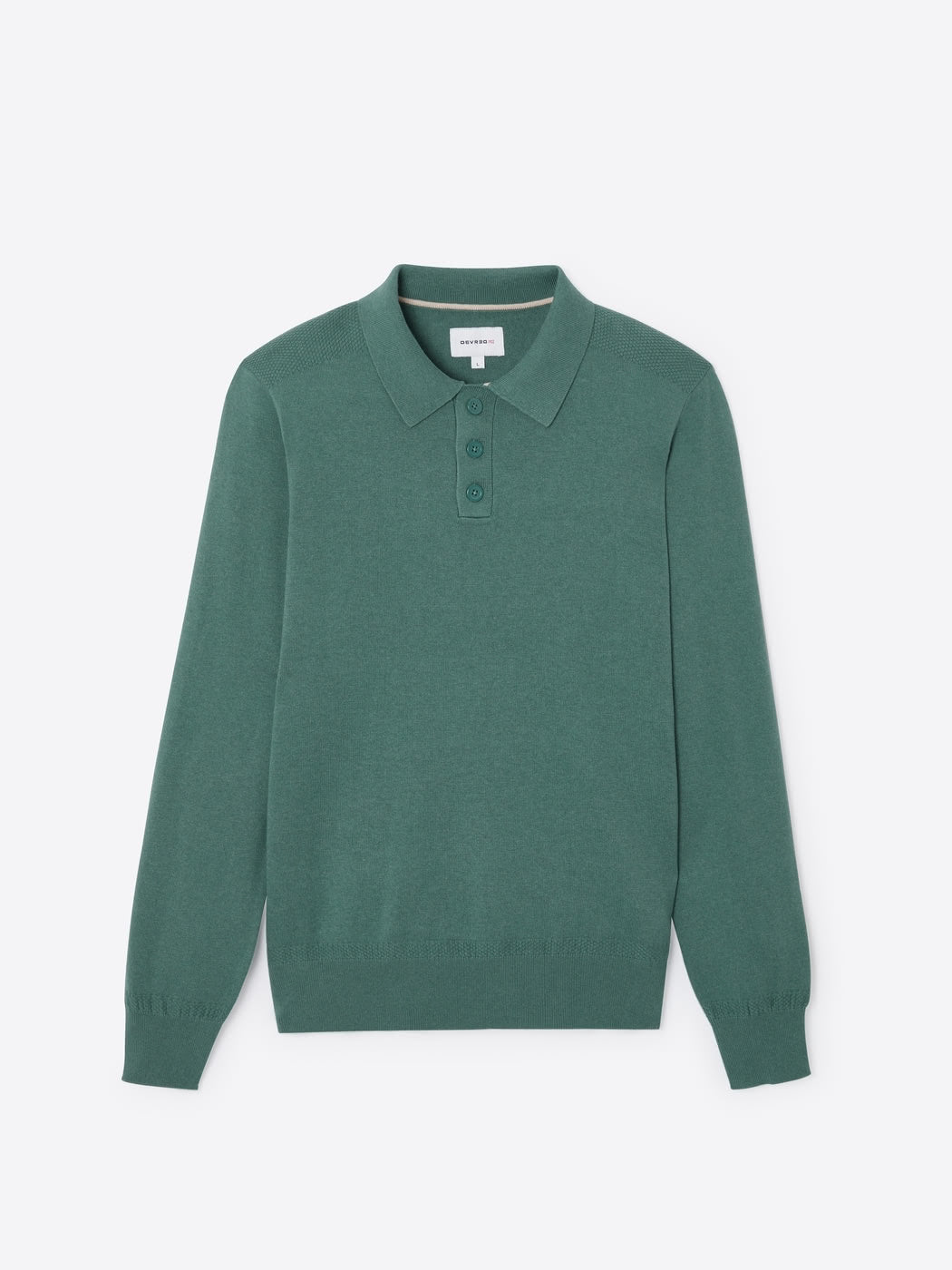 Polo boutonné en maille coton-cachemire - DEVRED 1902