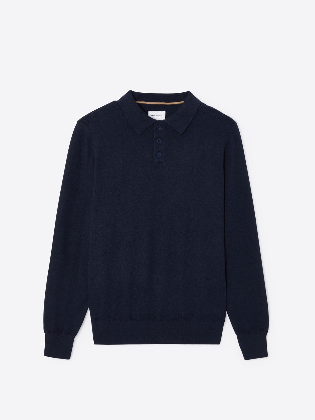 Polo boutonné en maille coton-cachemire - DEVRED 1902