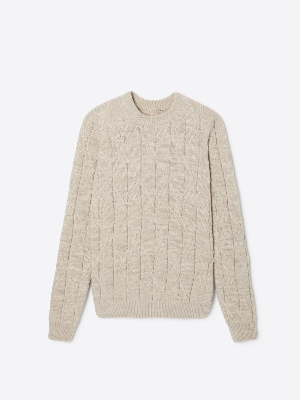 Pull col rond maille losange en coton - DEVRED 1902