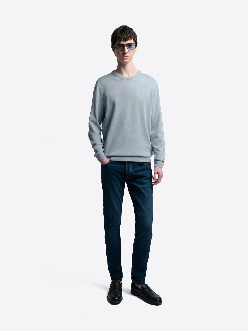 Pull col rond en coton bio - DEVRED 1902