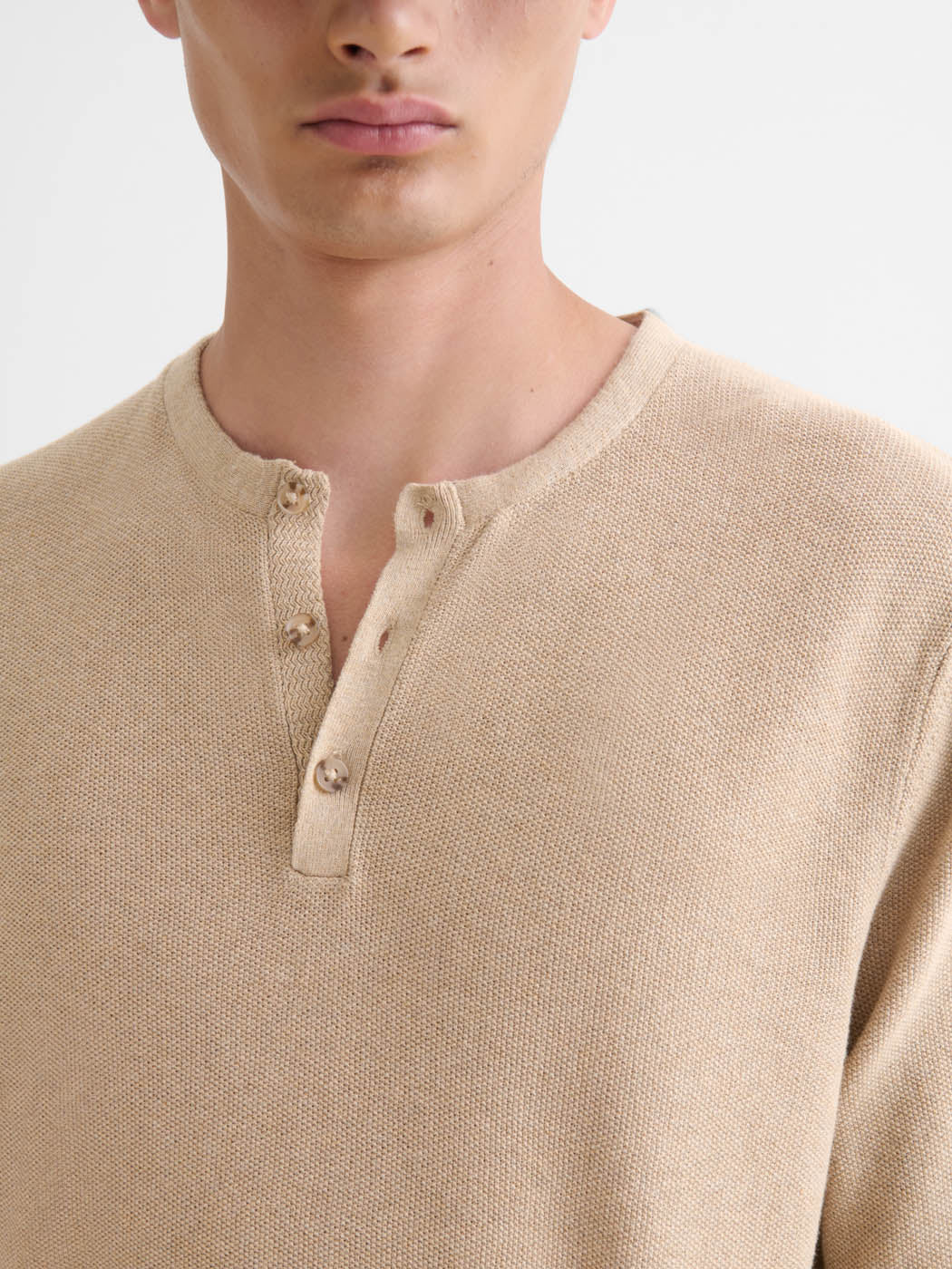 Pull boutonné en coton biologique - DEVRED 1902