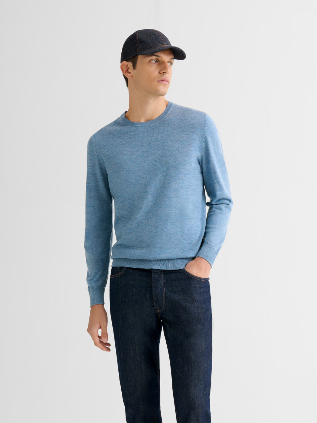 Pull col rond en laine Mérinos - DEVRED 1902