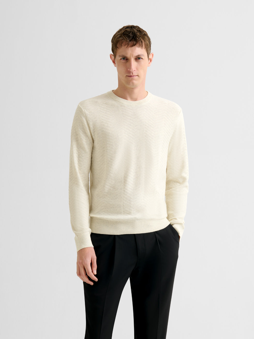Pull col rond en coton cachemire - DEVRED 1902