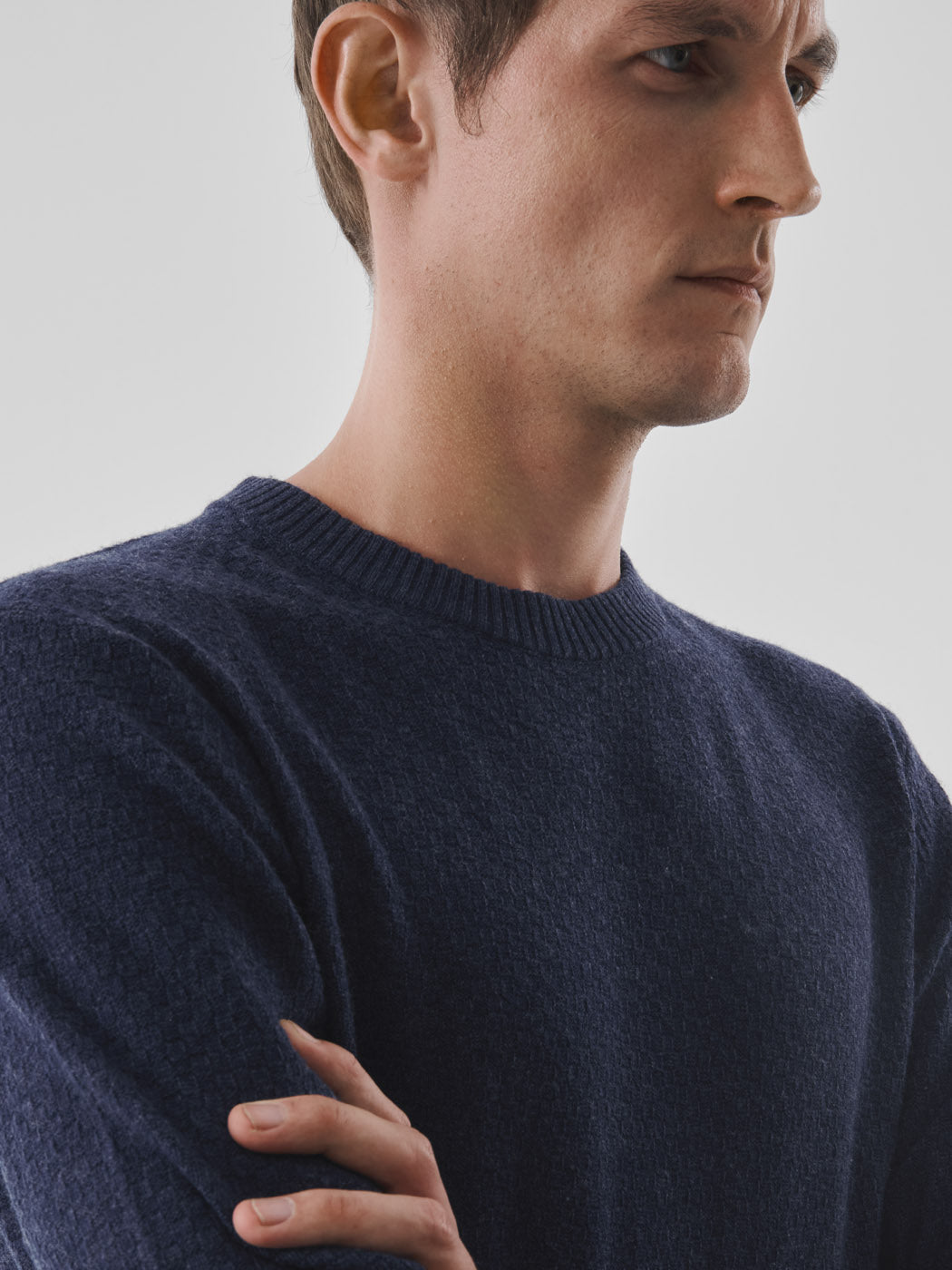 Pull col rond effet damier - DEVRED 1902
