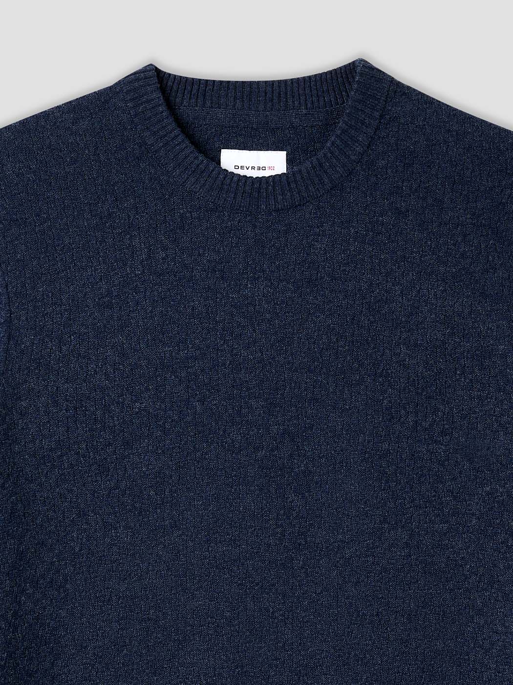 Pull col rond effet damier - DEVRED 1902