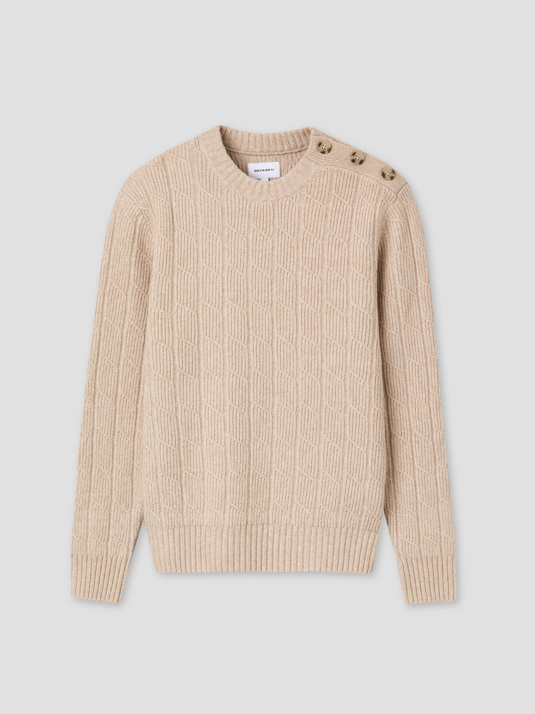 Pull col rond maille torsadée - DEVRED 1902