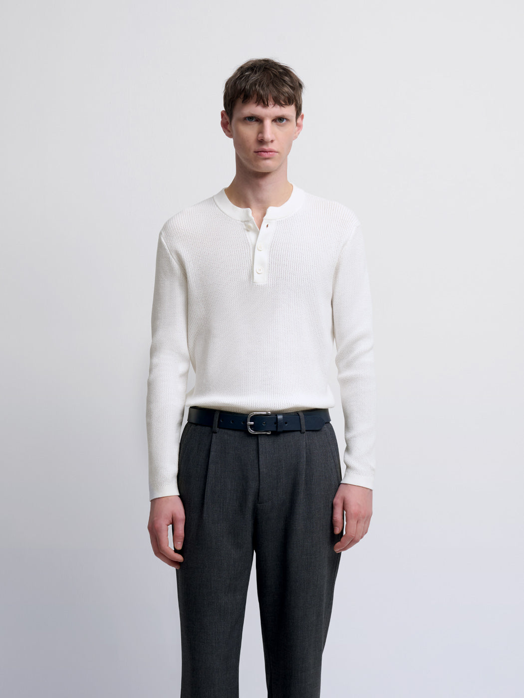 Pull col tunisien en coton bio - DEVRED 1902