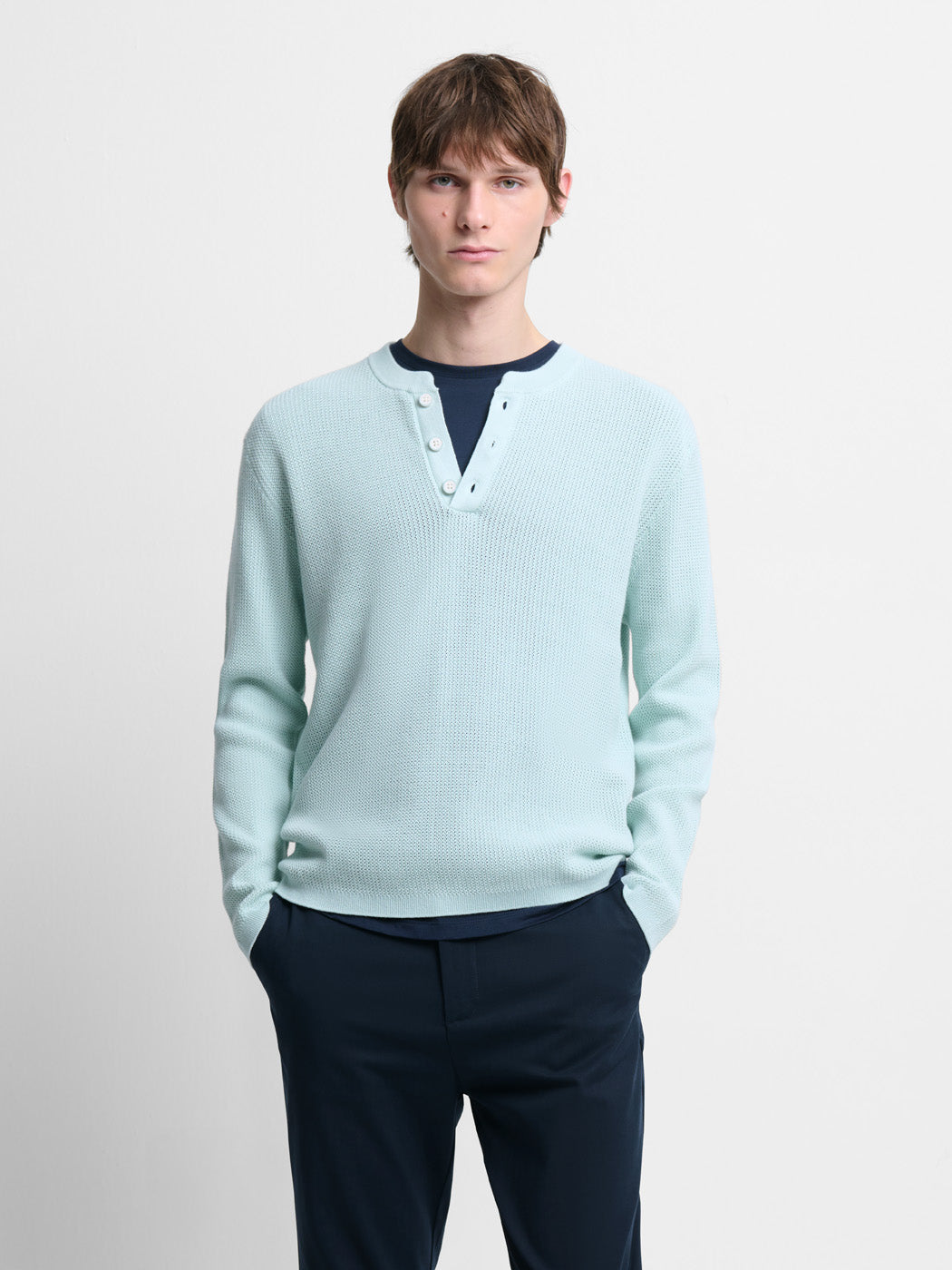 Pull col tunisien en coton bio - DEVRED 1902