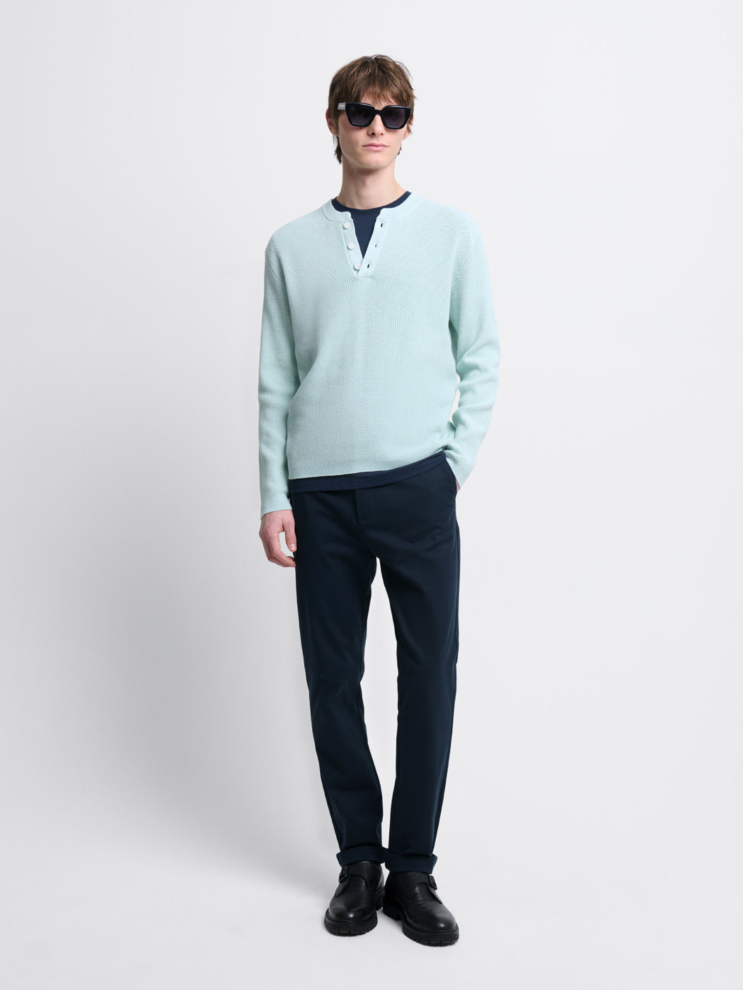 Pull col tunisien en coton bio - DEVRED 1902