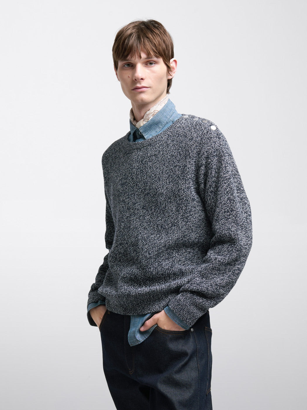 Pull col rond en coton bio - L'atelier - DEVRED 1902