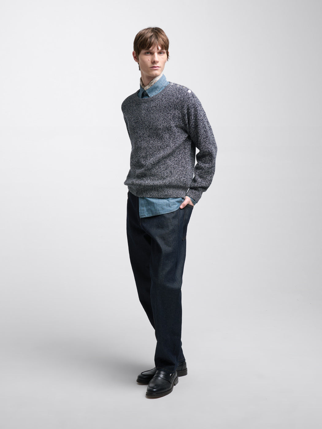 Pull col rond en coton bio - L'atelier - DEVRED 1902
