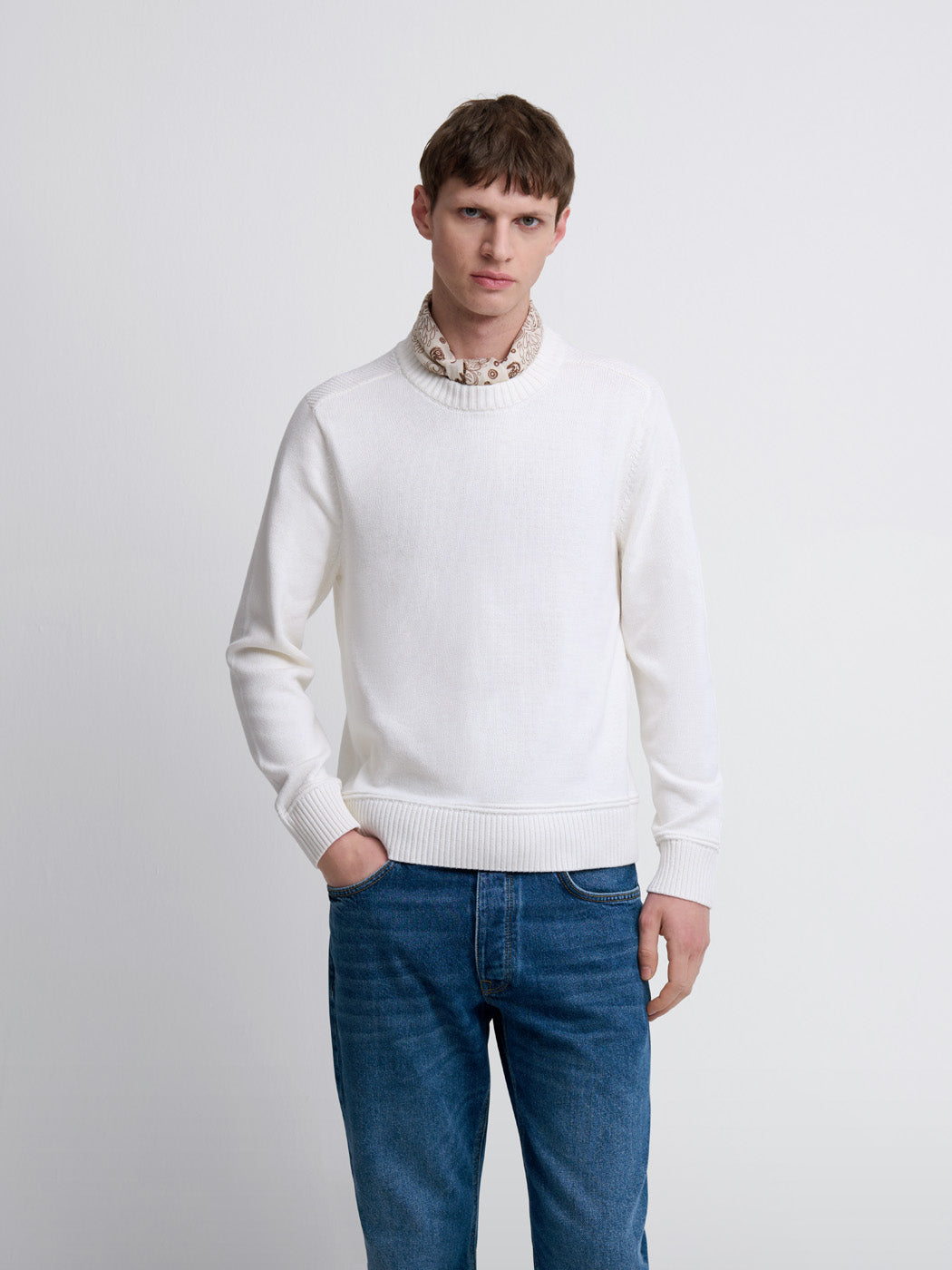Pull col rond en coton bio - DEVRED 1902