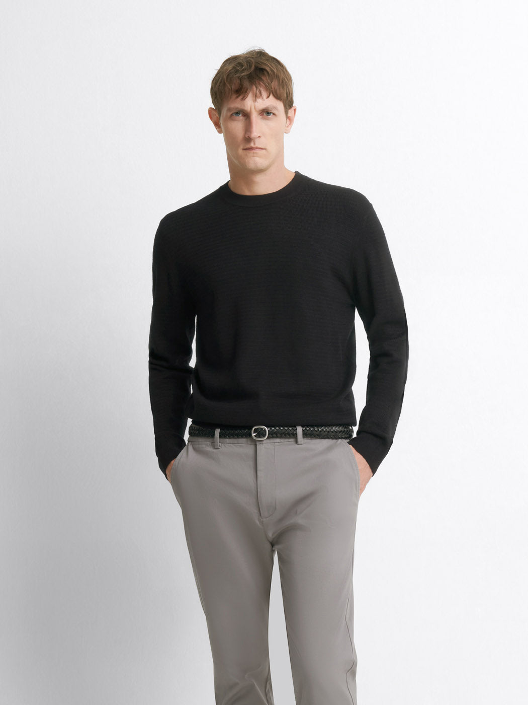 Pull col rond tricotage fantaisie - DEVRED 1902