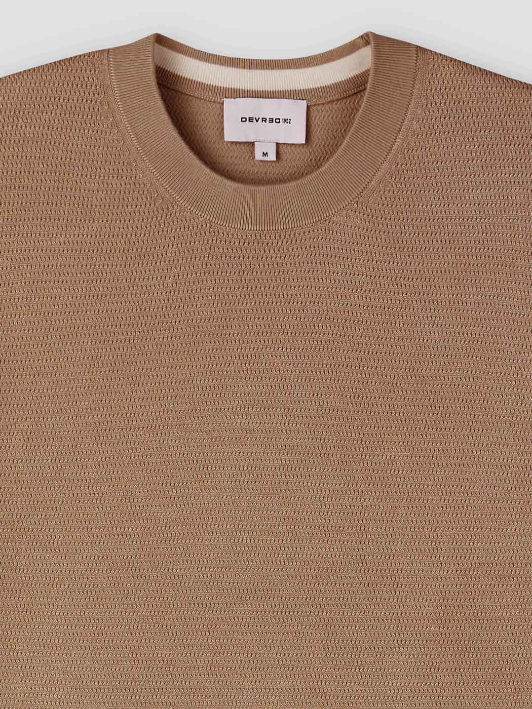 Pull col rond tricotage fantaisie - DEVRED 1902