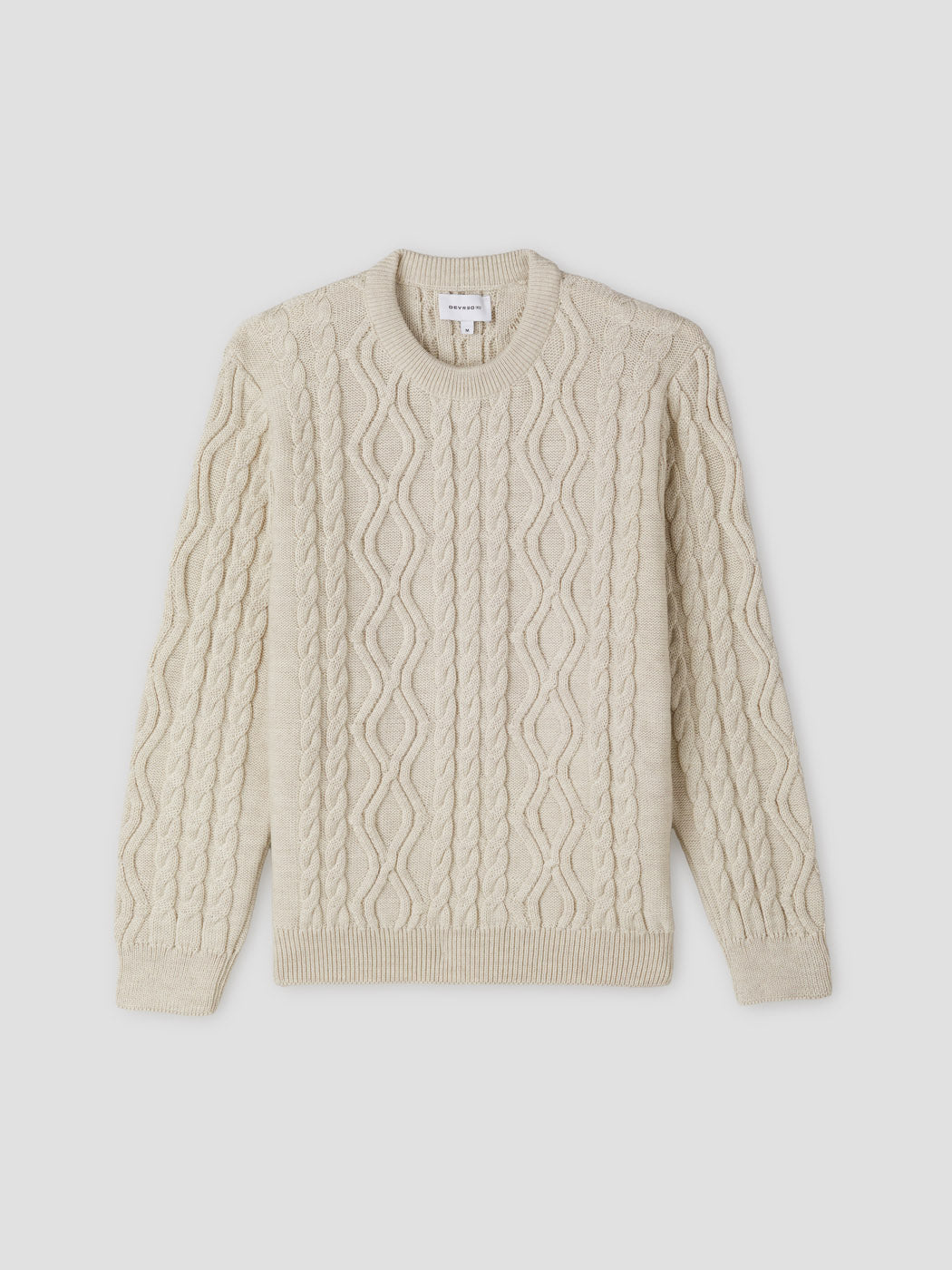 Pull col rond en maille torsadée - DEVRED 1902