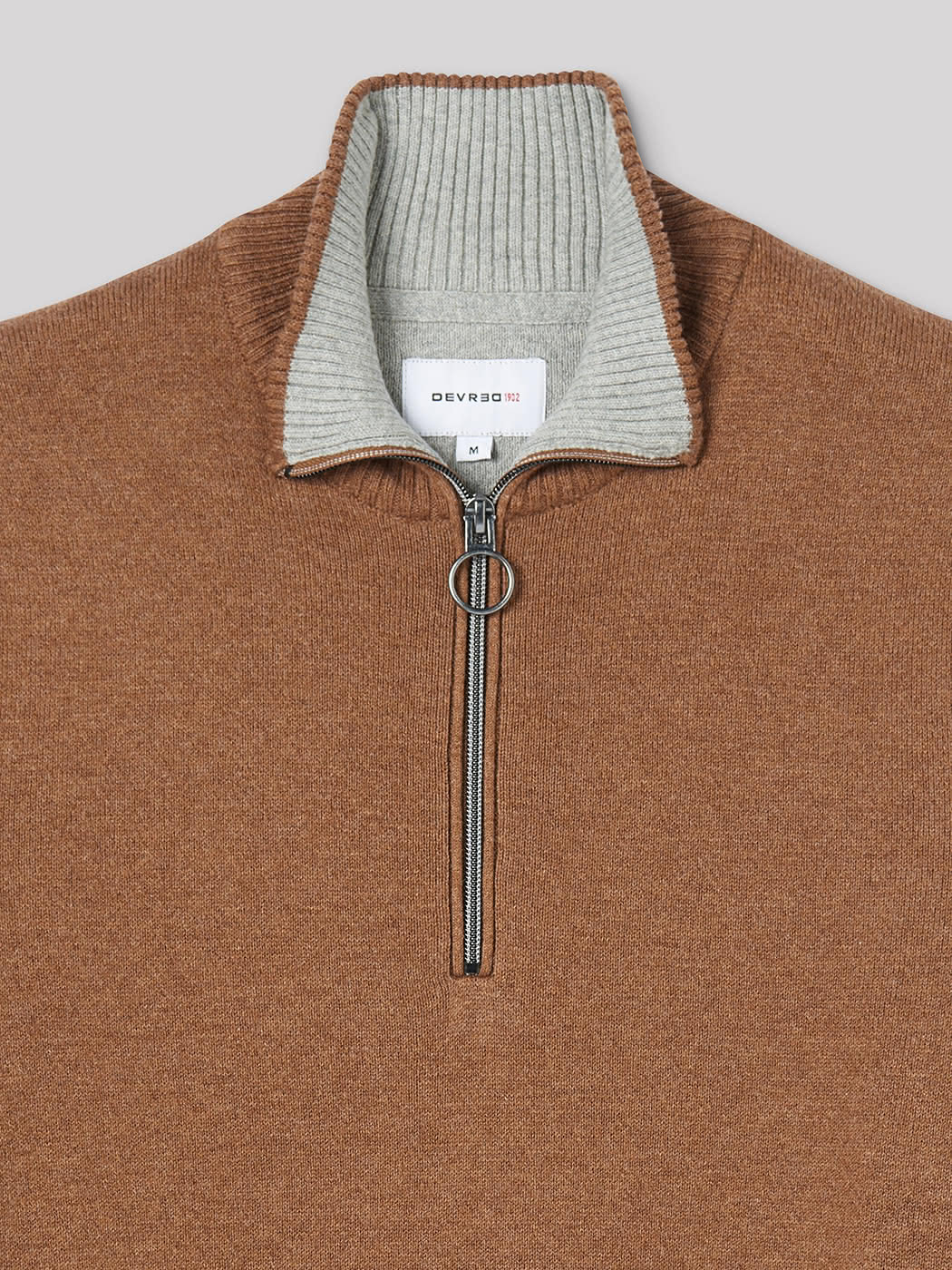 Pull col montant zippé coton cachemire - DEVRED 1902