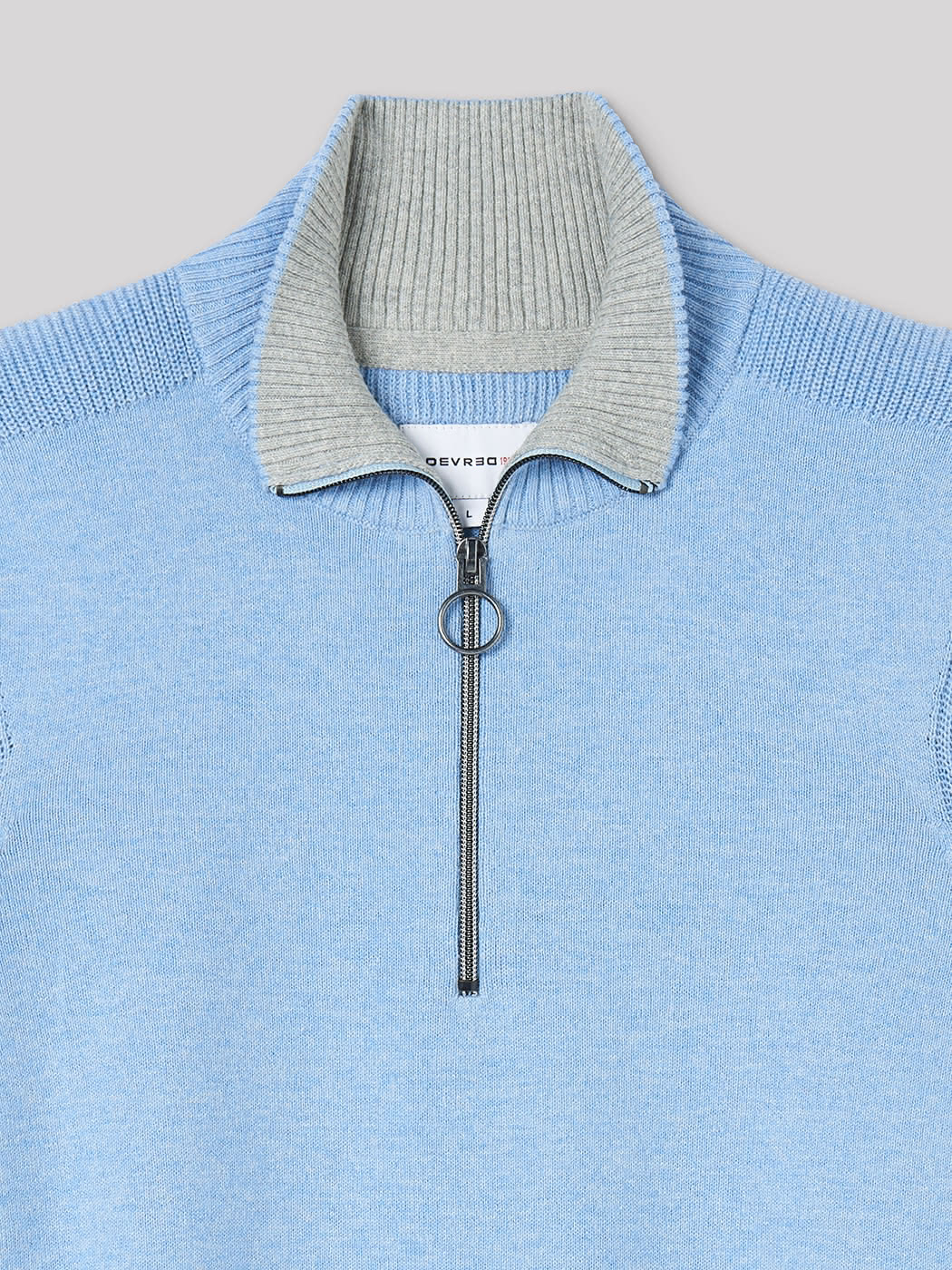 Pull col montant zippé coton cachemire - DEVRED 1902