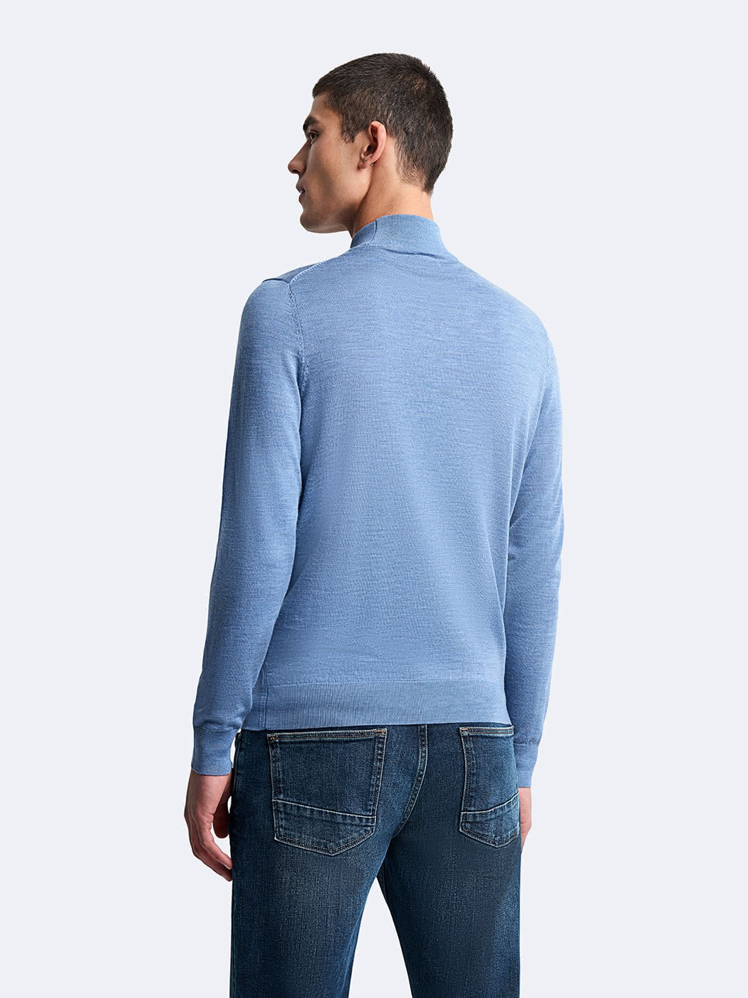 Pull col cheminée en laine mérinos - DEVRED 1902