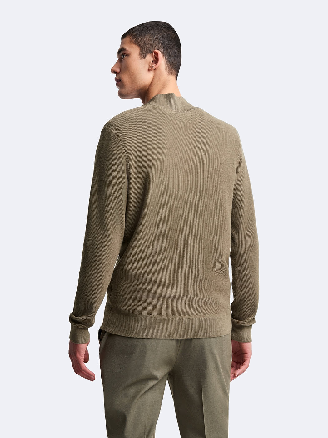 Pull col cheminée zippé en viscose bio - DEVRED 1902
