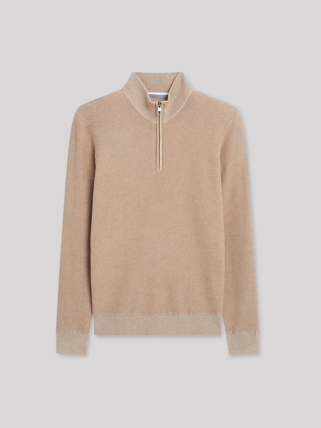 Pull col cheminée zippé en viscose bio - DEVRED 1902