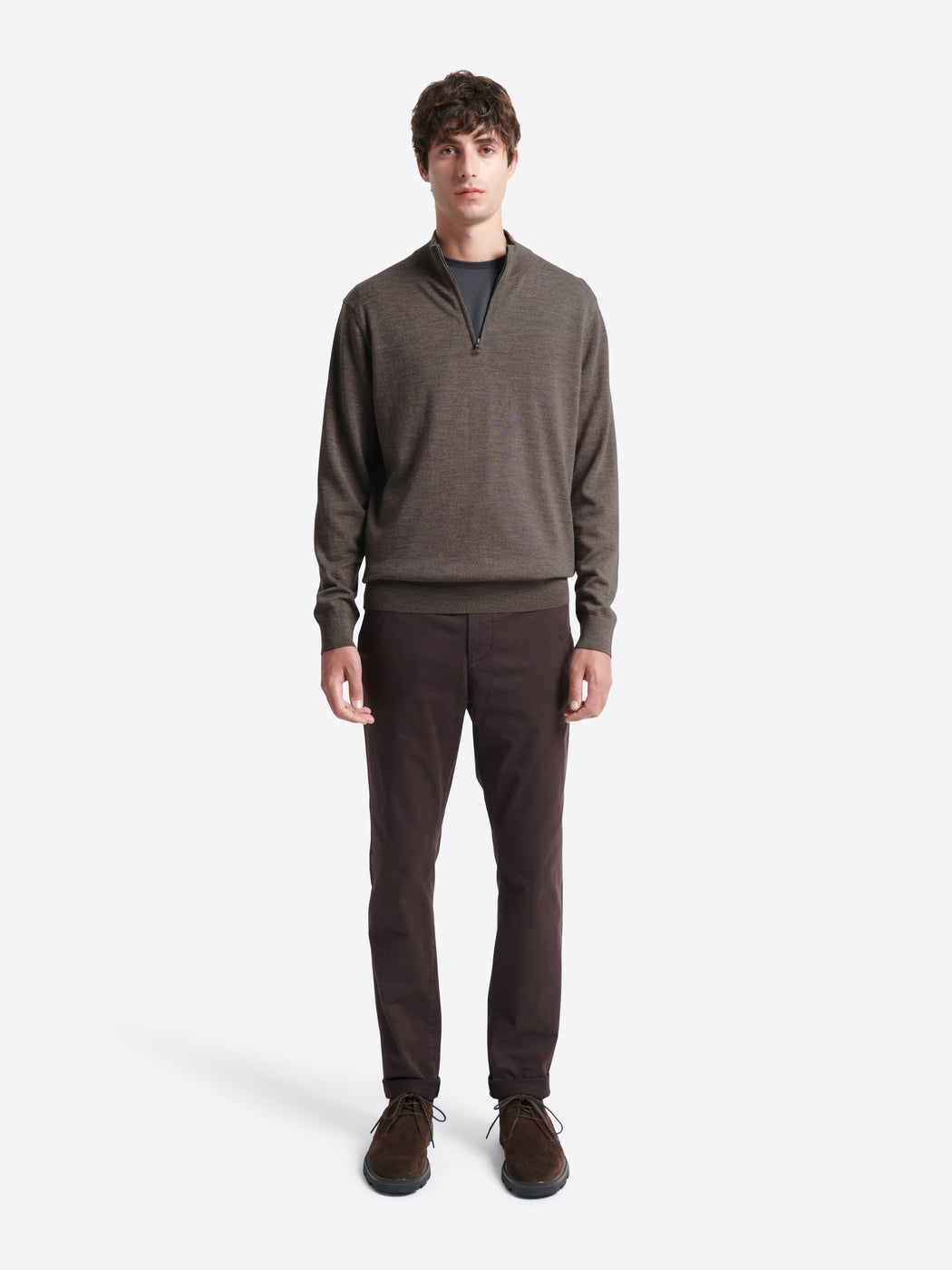 Pull col cheminée zip 100% laine mérinos - DEVRED 1902