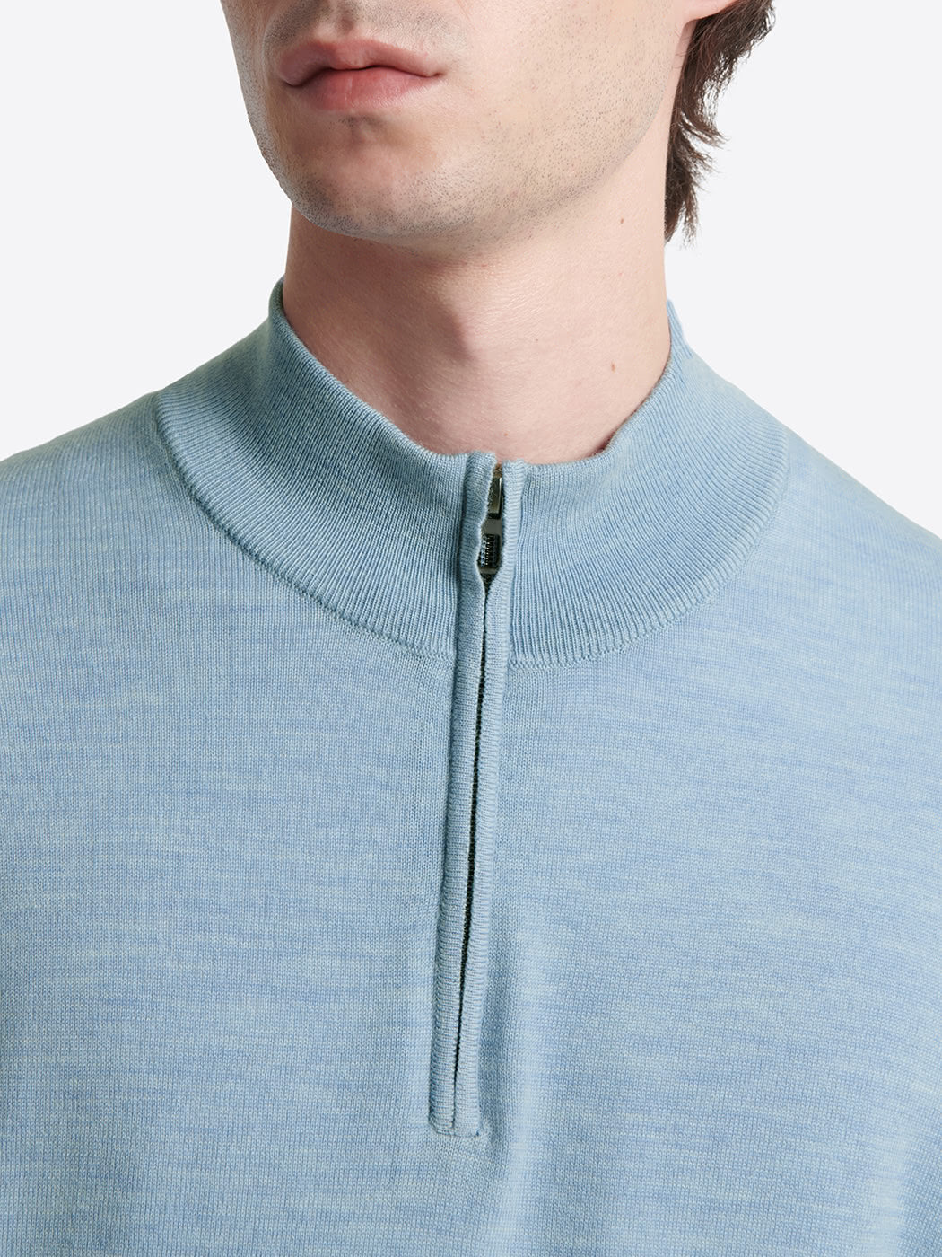 Pull col cheminée zip 100% laine mérinos - DEVRED 1902