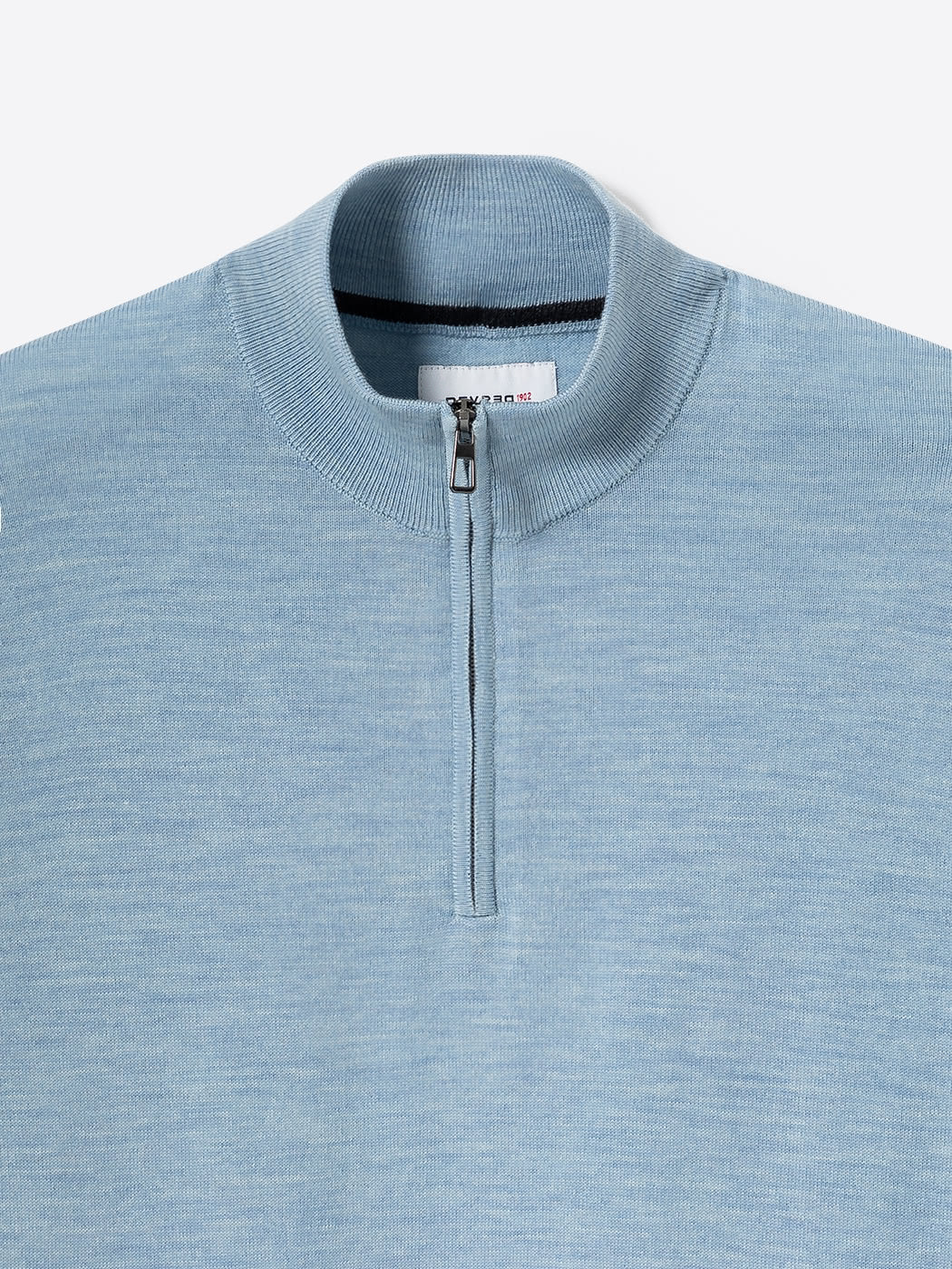 Pull col cheminée zip 100% laine mérinos - DEVRED 1902
