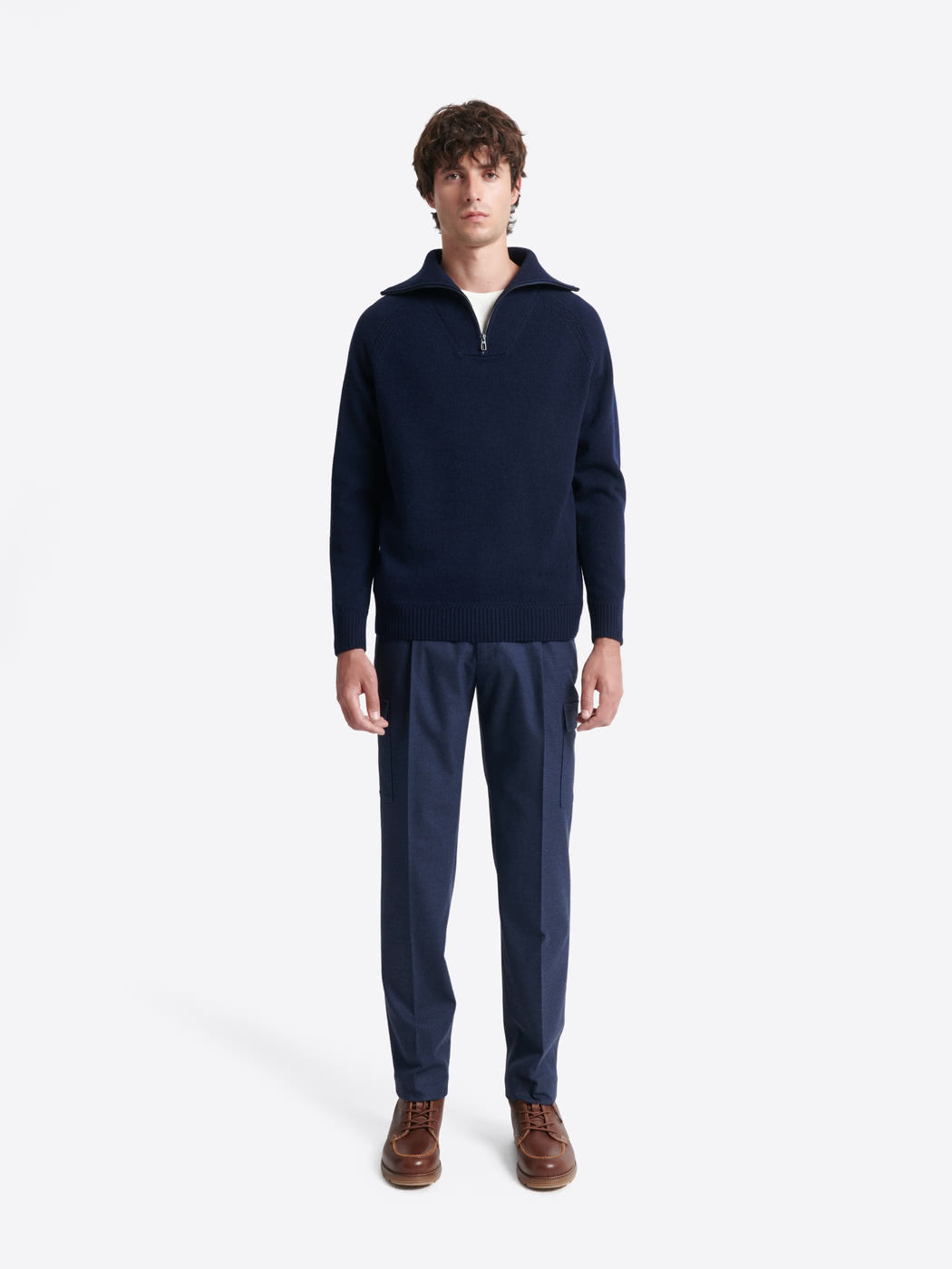 Pull col cheminée en laine lambswool - DEVRED 1902
