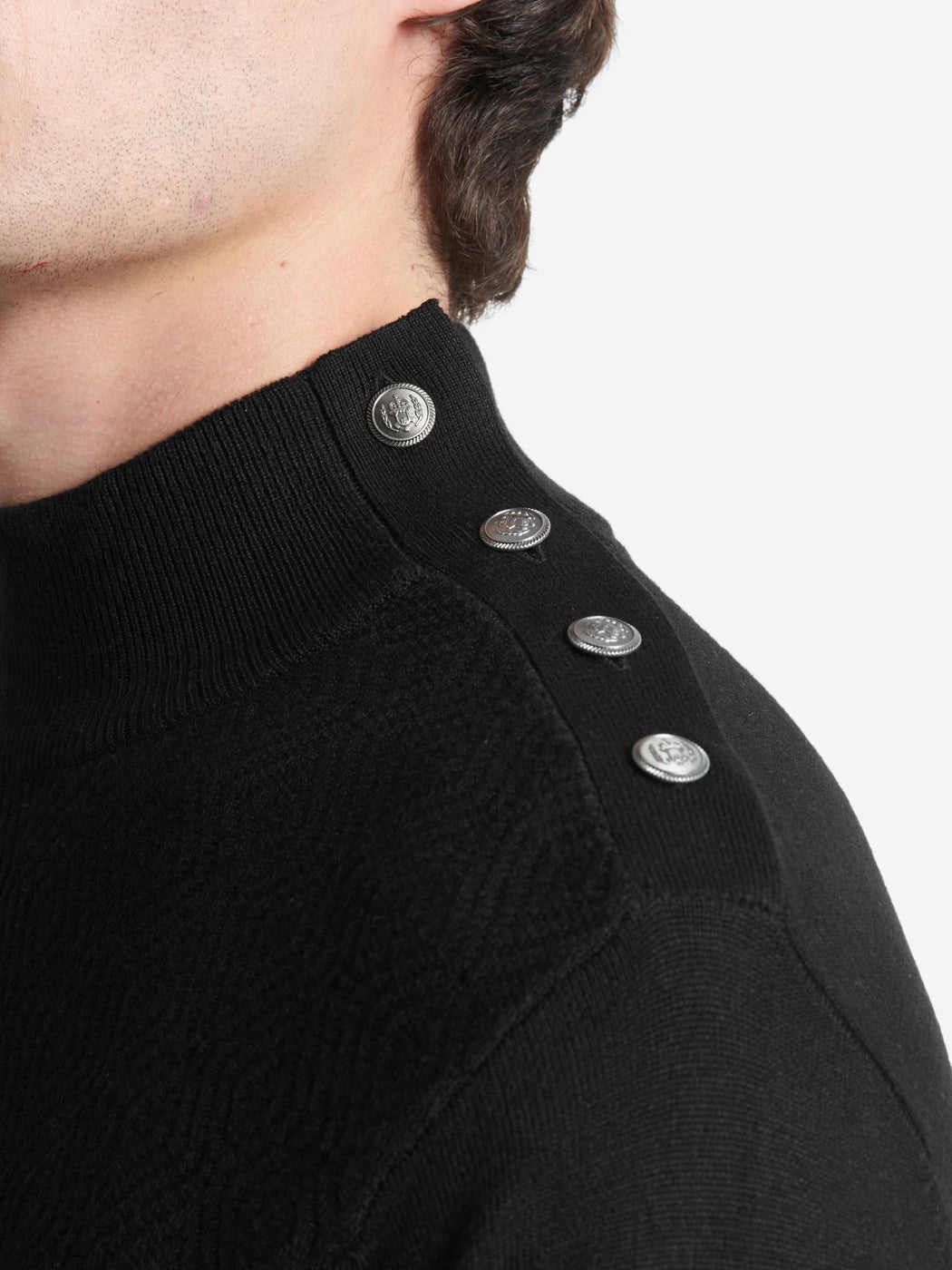 Pull col cheminée épaule boutonnée - DEVRED 1902