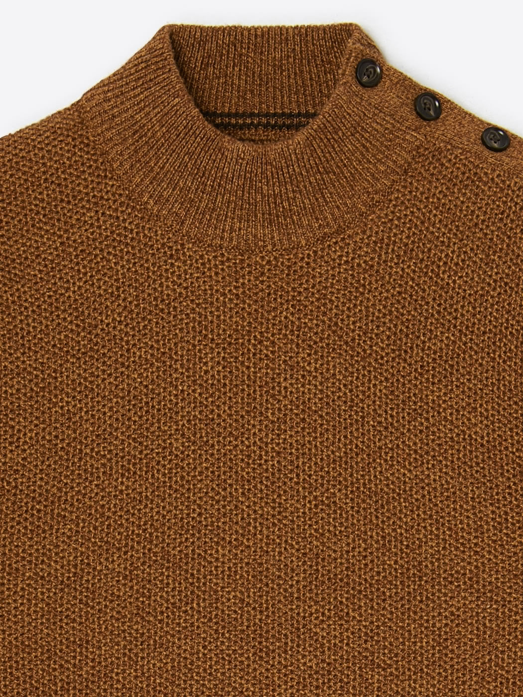 Pull col cheminée chiné épaule boutonnée - DEVRED 1902