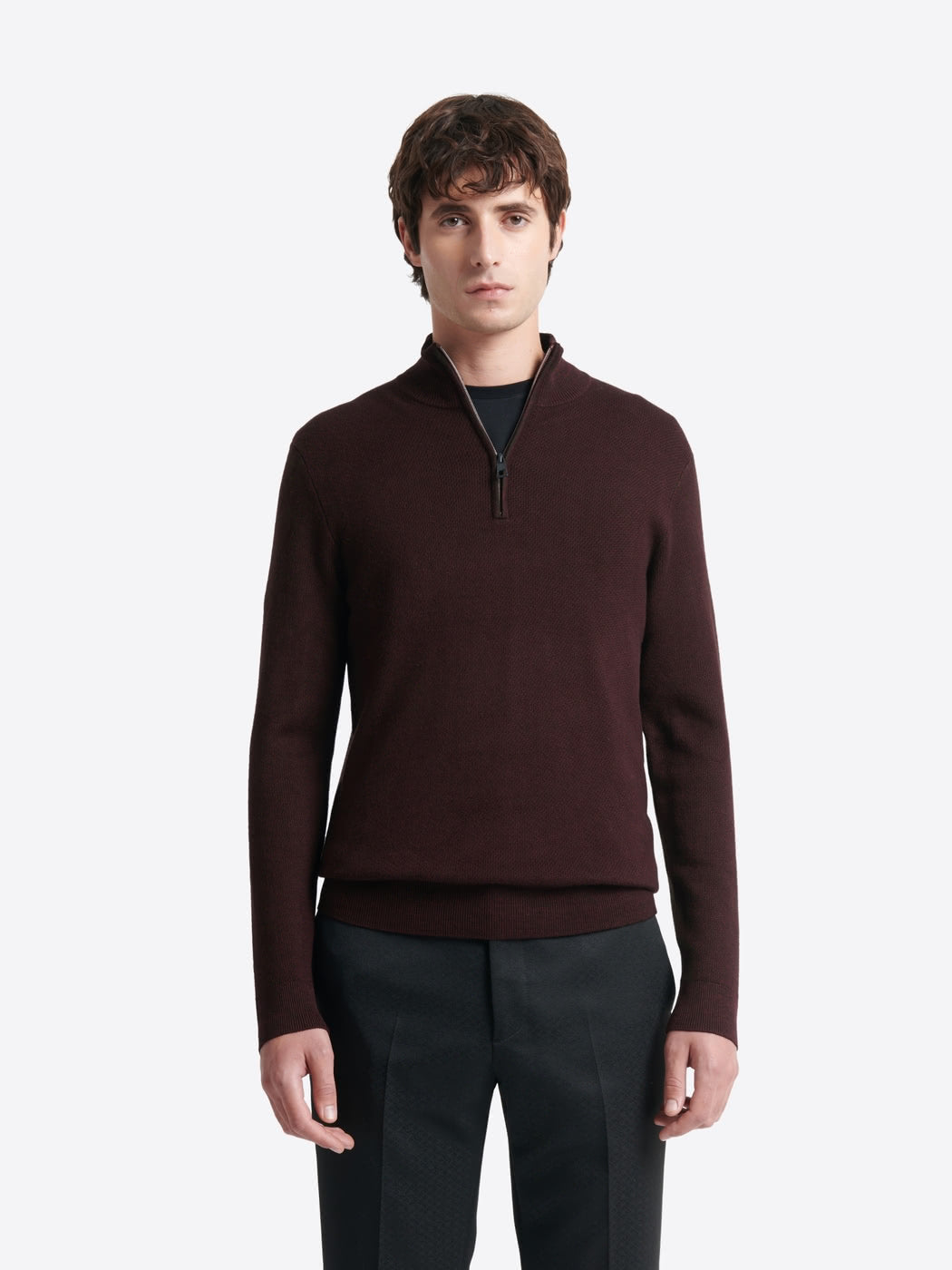 Pull col montant chiné en viscose - DEVRED 1902