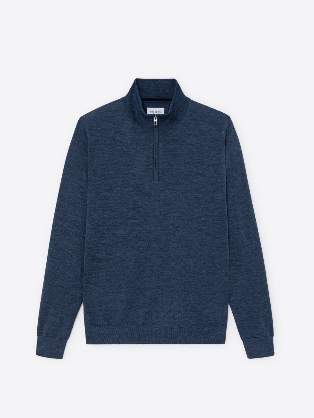Pull col cheminée zip en laine Mérinos - DEVRED 1902