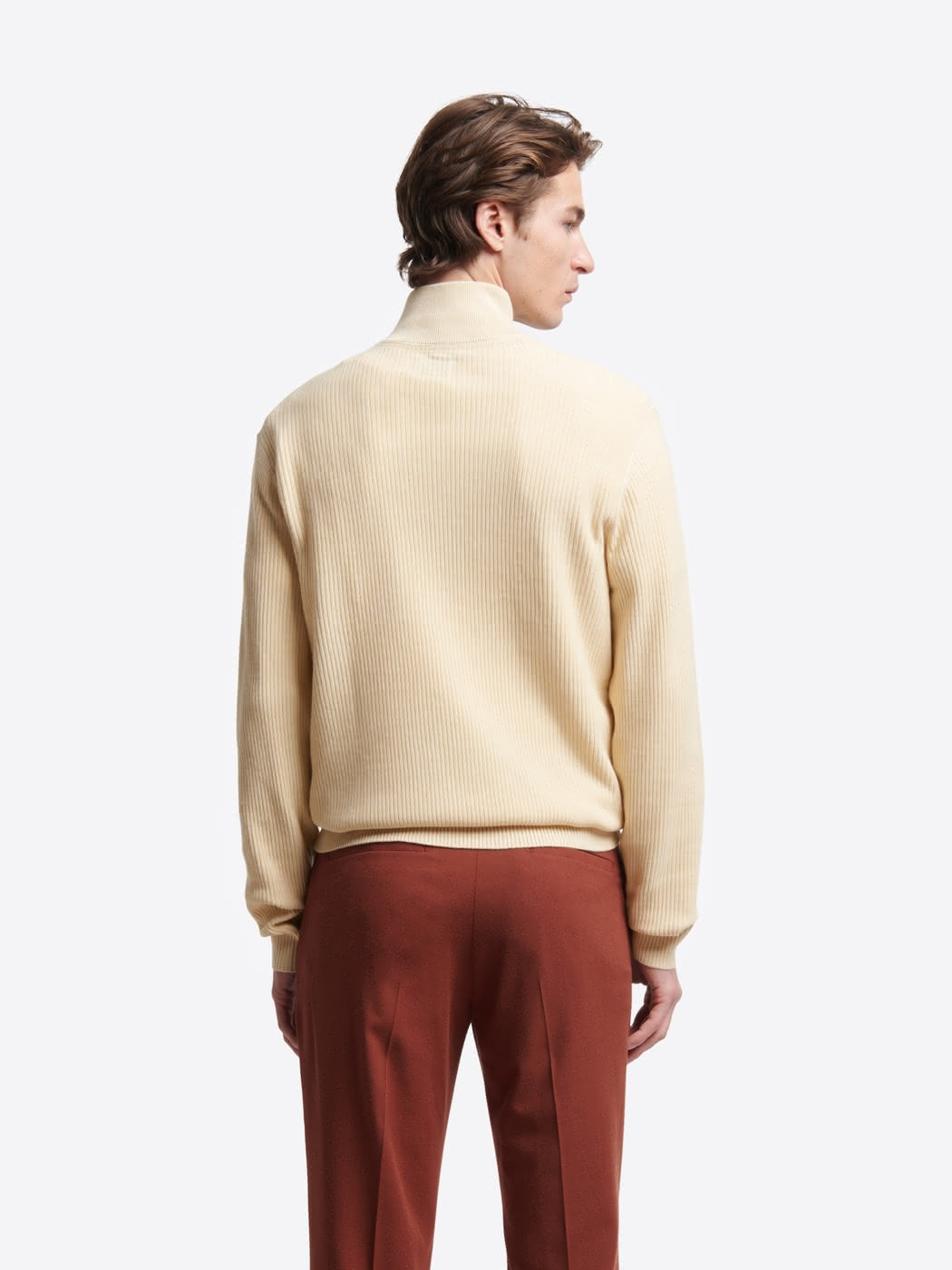 Pull col cheminée zip viscose certifiée - DEVRED 1902