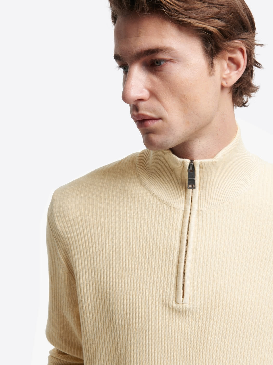 Pull col cheminée zip viscose certifiée - DEVRED 1902