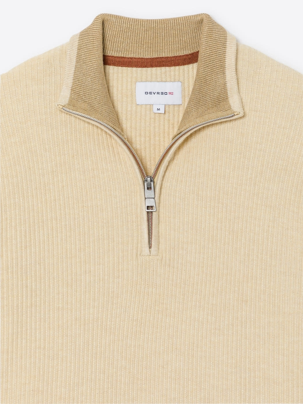 Pull col cheminée zip viscose certifiée - DEVRED 1902
