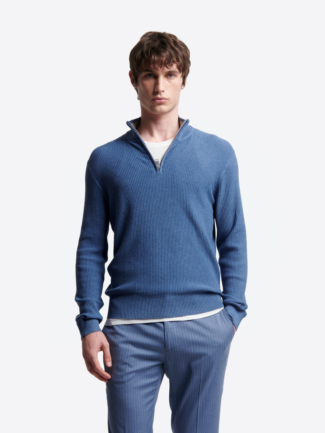 Pull col cheminée zip viscose certifiée - DEVRED 1902