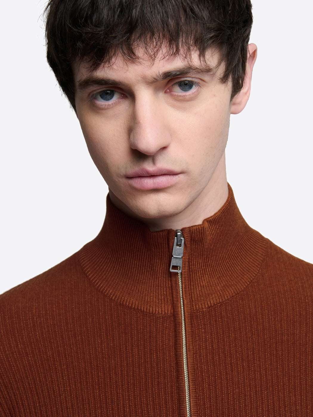 Pull col cheminée zip viscose certifiée - DEVRED 1902