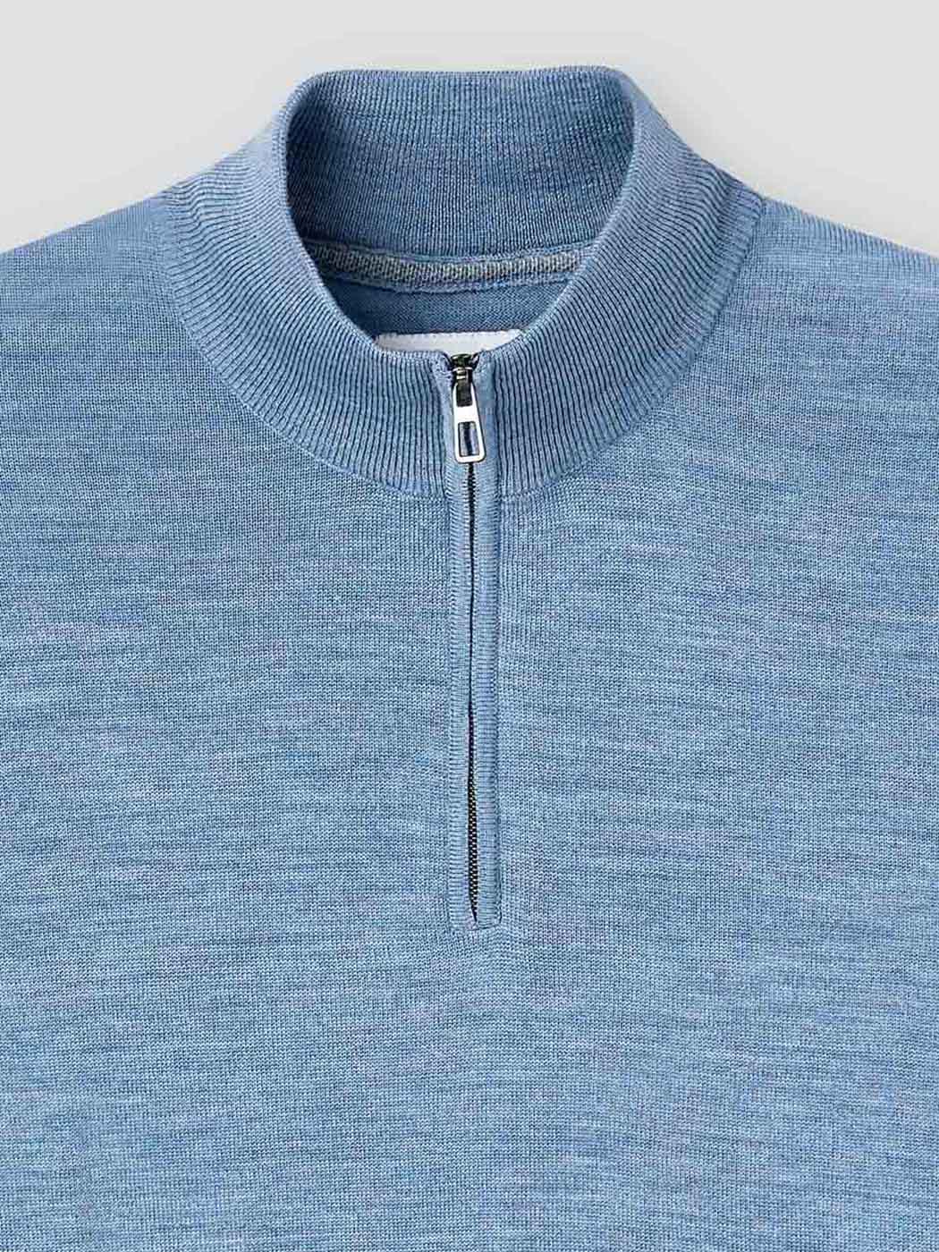 Pull col cheminée en laine Mérinos - DEVRED 1902