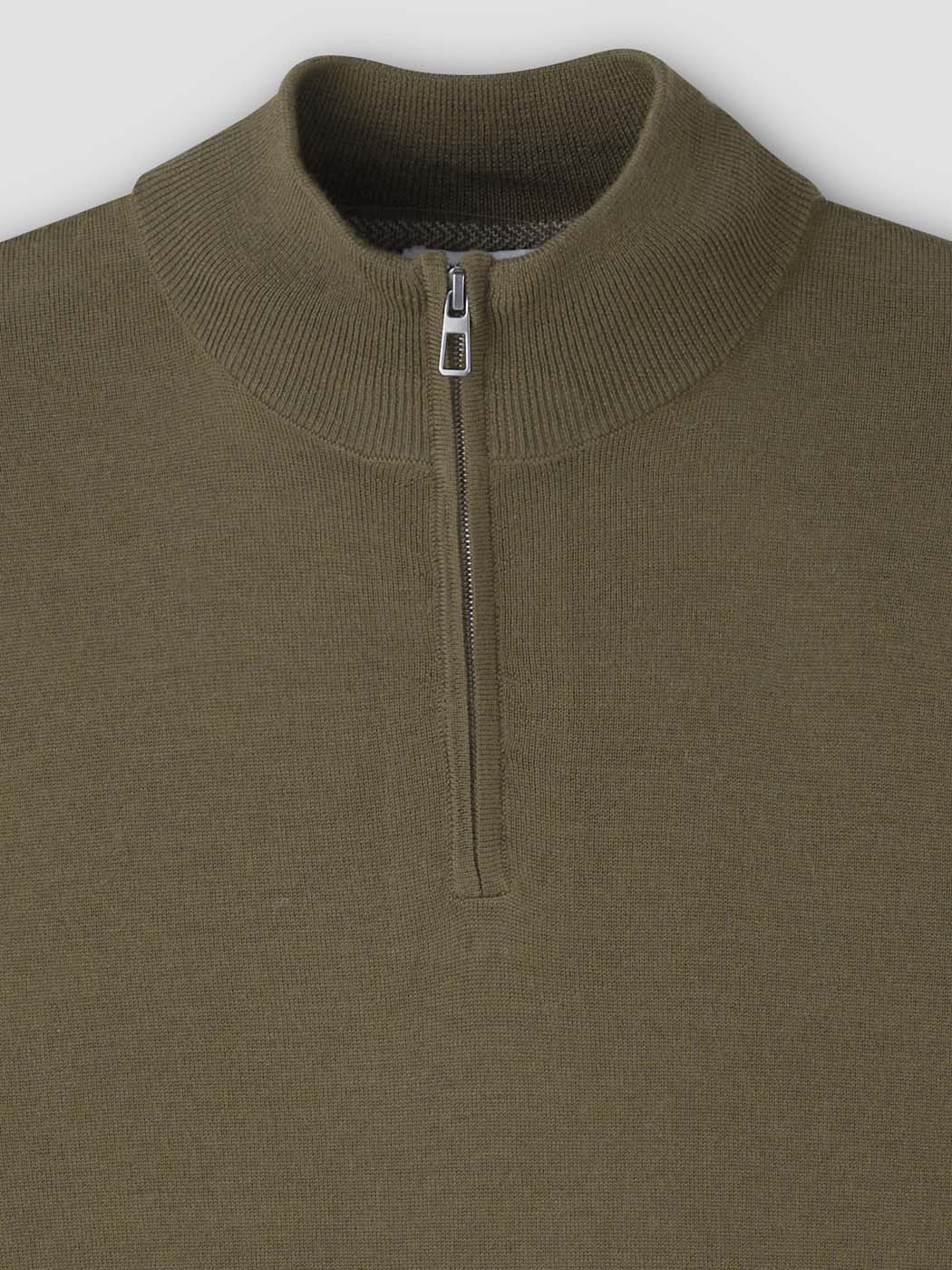 Pull col cheminée zippé en laine Mérinos - DEVRED 1902