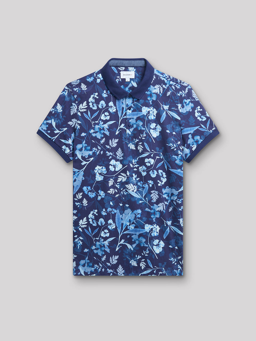 Polo à manches courtes en coton fleuri - DEVRED 1902