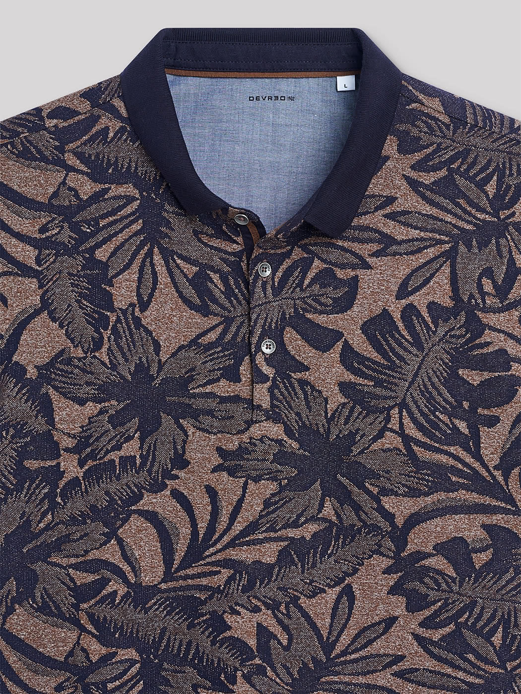 Polo manches courtes en coton fleuri - DEVRED 1902