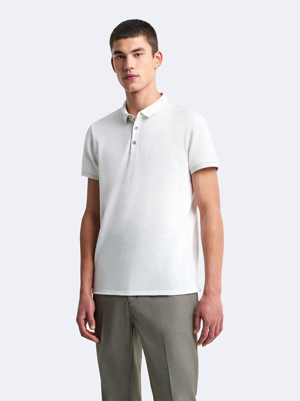 Polo manches courtes en coton à motif - DEVRED 1902