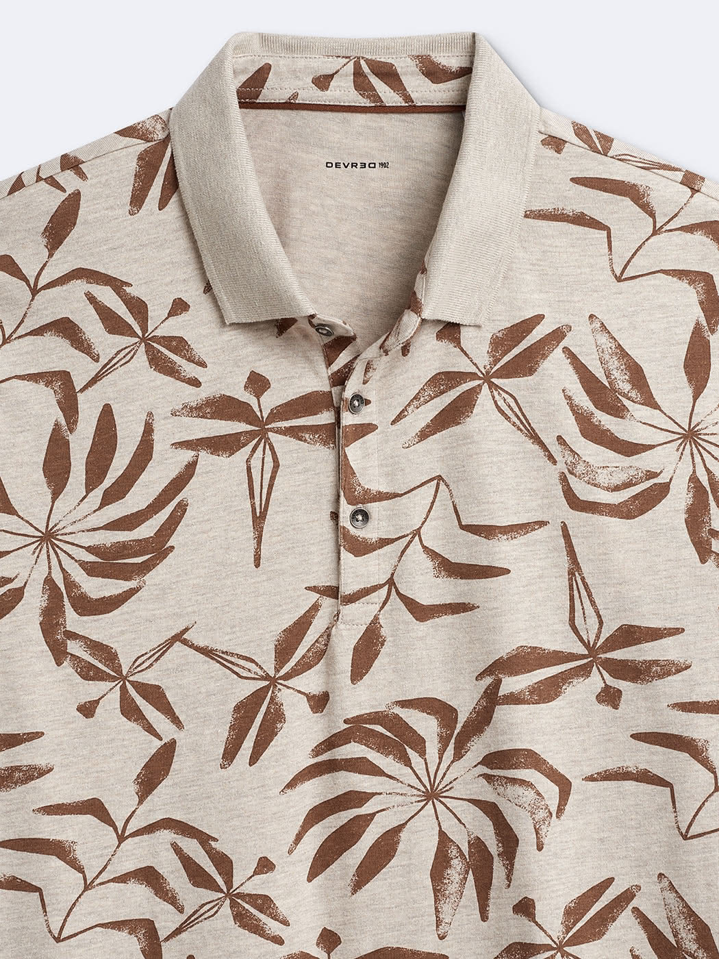 Polo manches courtes en coton fleuri - DEVRED 1902