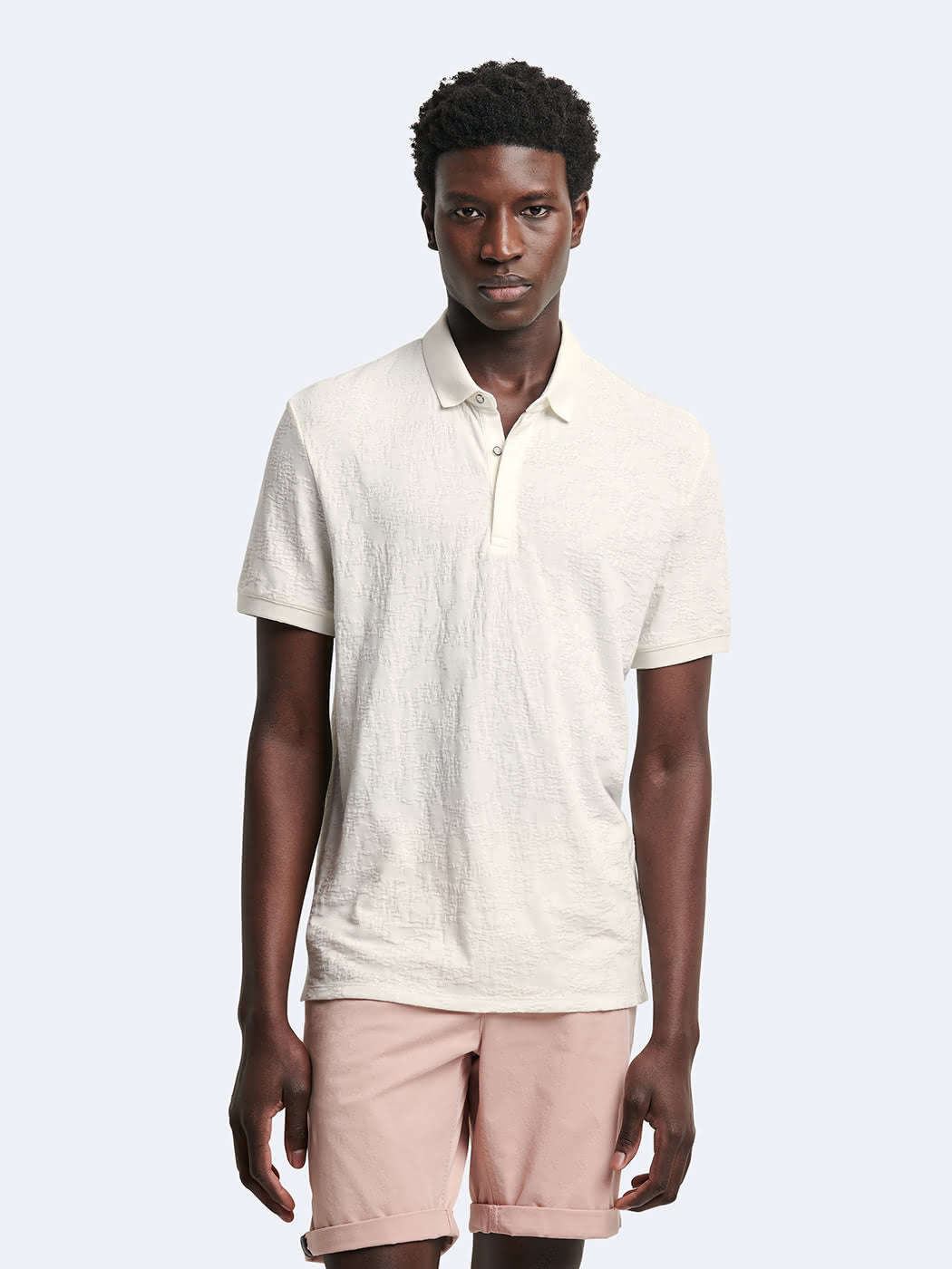 Polo manches courtes en coton à motif - DEVRED 1902