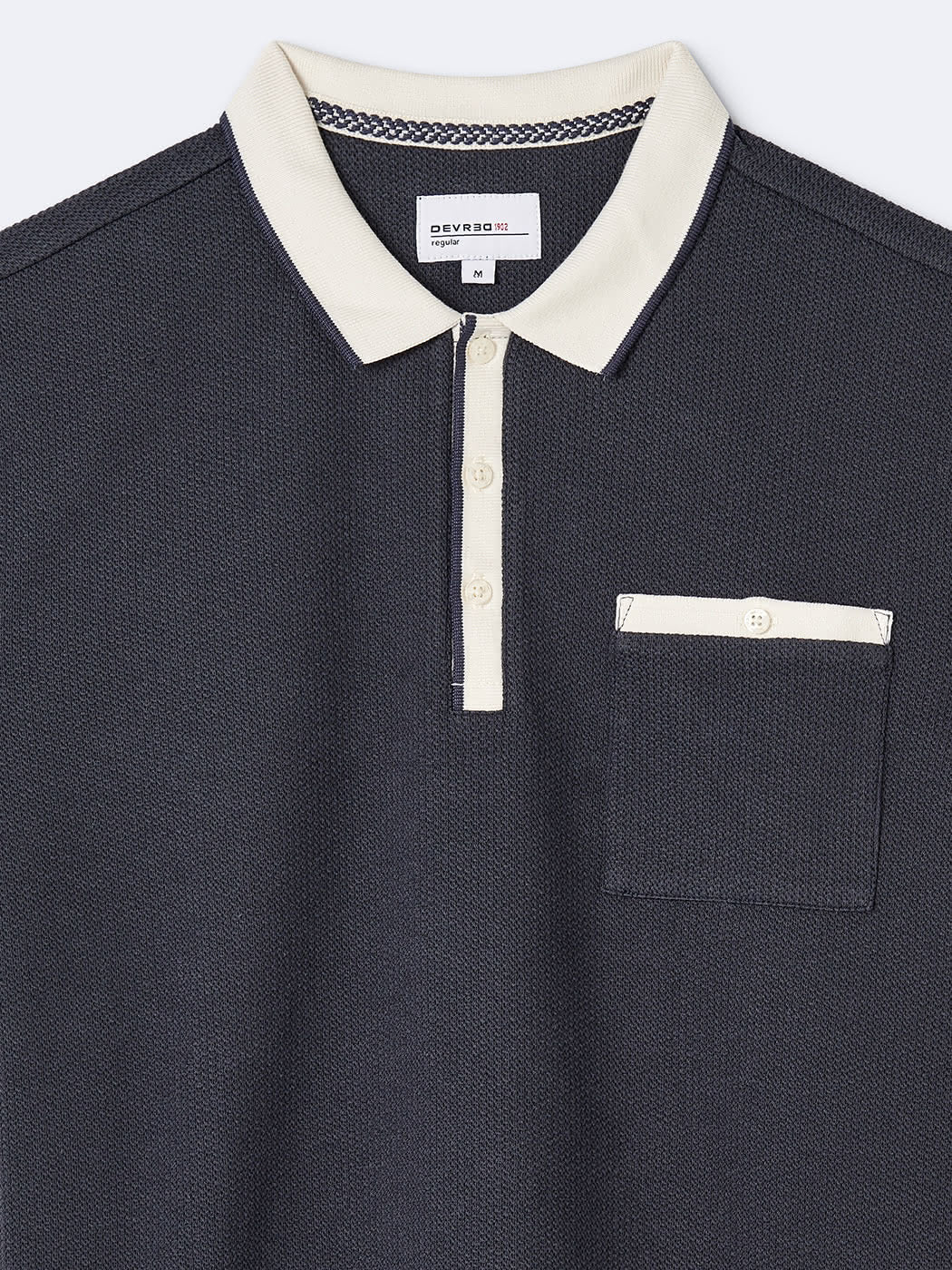 Polo manches courtes en coton bicolore - DEVRED 1902