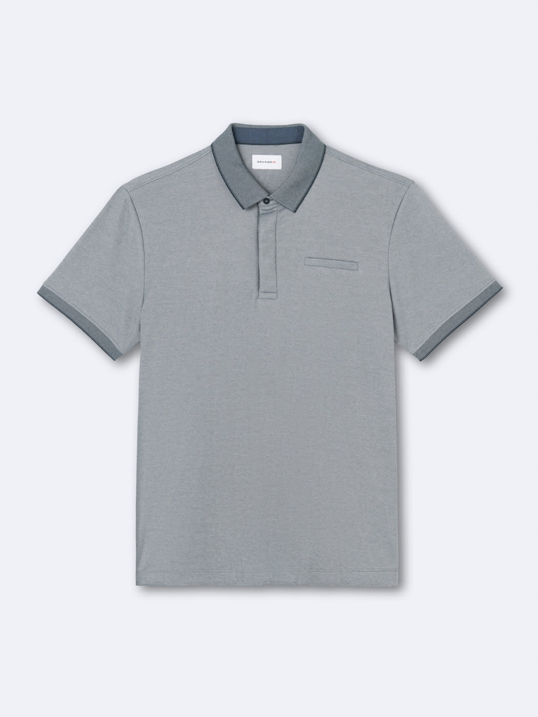 Polo manches courtes faux-uni en coton - DEVRED 1902