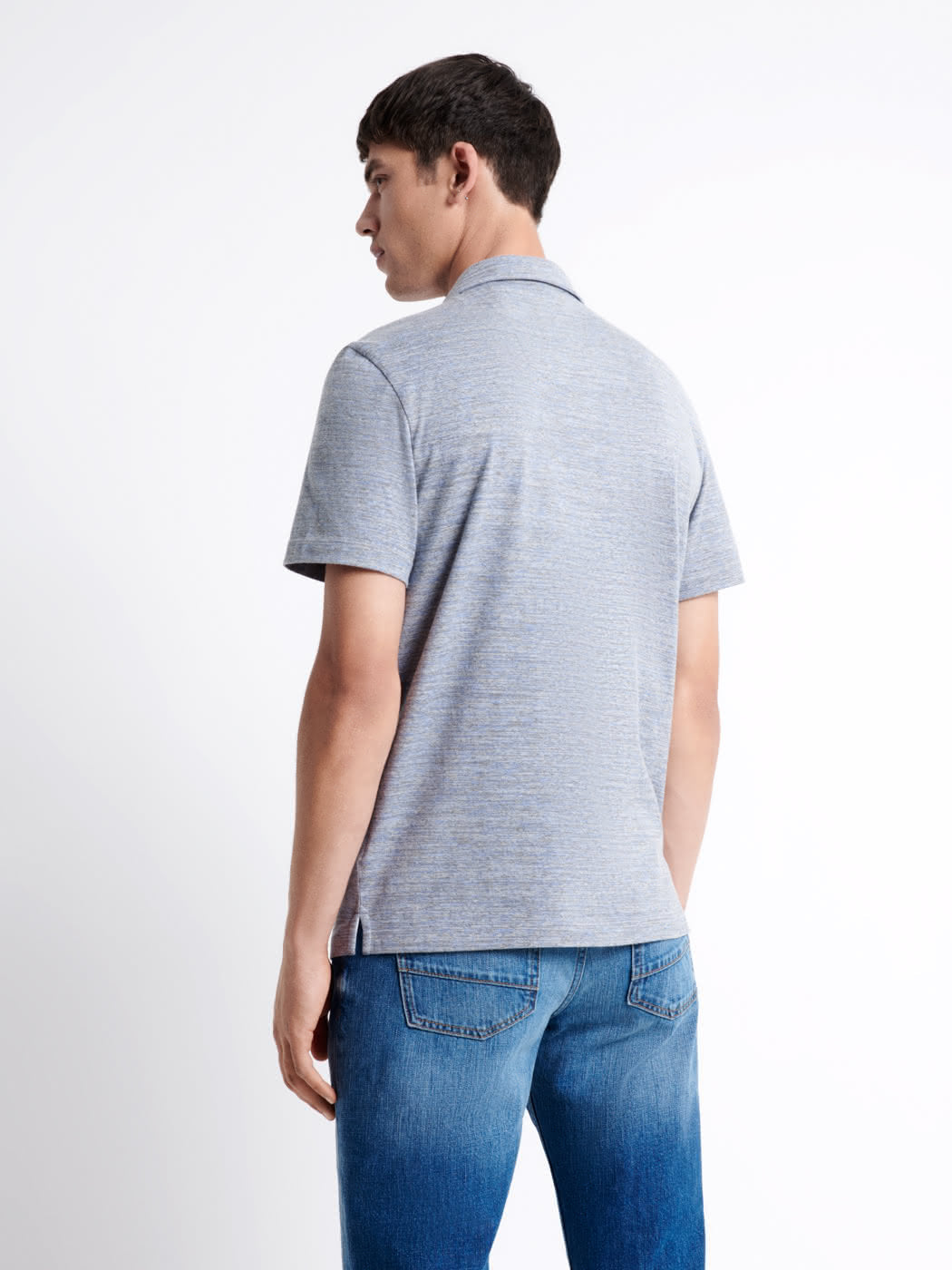 Polo manches courtes faux-uni en coton - DEVRED 1902