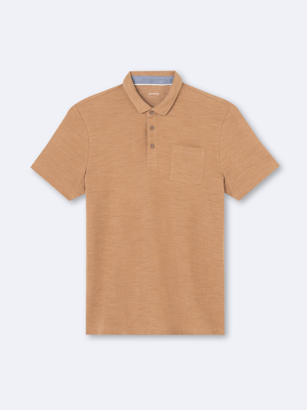 Polo manches courtes faux-uni en coton - DEVRED 1902